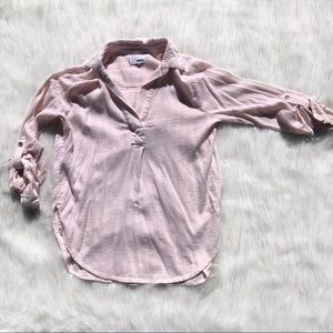 Sonoma Peach White Striped Tunic Blouse SP